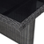 Vrtni blagovaonski stol crni 200x100x74 cm staklo i poliratan