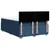 Vidaxl Box spring postelja z vzmetnico modra 140x200 cm blago