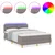 LED Box Spring Krevet Sivo-smeđa 140 x 200 cm tkanina
