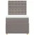 Vidaxl Box spring postelja z vzmetnico taupe 90x200 cm blago
