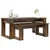 vidaXL Set kavno mizico 2 pcs Dimljeni oreh Konstruiran les