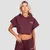 GymBeam Women‘s Relay Cropped Hoodie Fig