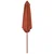 Vanjski suncobran s drvenim stupom 270 cm terakota