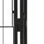 Ograda za pse s 20 panela crna 100 x 50 cm čelik obložen prahom