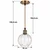 BRILAGI - LED luster na sajli RETRO GLASS 1xE27/60W/230V O 18 cm zlatna/prozirna