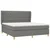 Vidaxl Box spring postelja z vzmetnico temno siva 180x200 cm blago