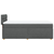 vidaXL Box spring postelja z vzmetnico temno siva 80x200 cm blago
