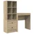 Stol s ladicama s policom s pohranom 2 pcs Sonoma hrast