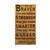 Aberto Design Zidna dekoracija Braver Stronger Smarter Loved, 30x3x58 cm, Smeđe boje