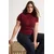 Trendyol Curve Ženska bluza Tbbaw26Af00053, Bordo