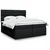 Vidaxl Box spring postelja z vzmetnico črn 200x200 cm blago