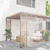Vidaxl Prozorna ponjava z ušesi 8x8 m PVC