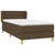 Vidaxl Box spring postelja z vzmetnico temno rjava 90x200 cm blago