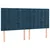 Vidaxl Box spring postelja z vzmetnico temno modra 180x200 cm žamet