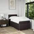 Vidaxl Box spring postelja z vzmetnico temno rjav 90x190 cm blago