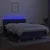 Vidaxl Box spring postelja z vzmetnico LED modra 140x200 cm blago