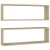 Greatstore Stenske police kockaste 2 kosa sonoma hrast 80x15x26,5 cm