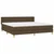 Vidaxl Box spring postelja z vzmetnico temno rjava 160x200 cm blago