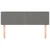 Vidaxl Posteljno vzglavje temno siva 144x5x78/88 cm blago