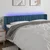 Vidaxl LED posteljno vzglavje temno modro 203x16x78/88 cm žamet