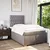 Box spring postelja z vzmetnico taupe 120x200 cm blago