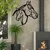 WallXpert metalni zidni ukras 5074, glave kobile i ždrebeta, 45 x 43 cm, crni