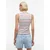 Tommy Jeans Top ESSENTIAL svetlo bež/nočno modra/krvavo rdeča