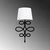 Opviq Zidna lampa E27 Socket, Belo-Crna
