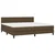 vidaXL Box spring postelja z vzmetnico LED temno rjava 200x200cm blago