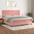 Vidaxl Box spring postelja z vzmetnico roza 200x200 cm žamet