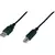 Digitus USB 2.0 priključni kabel [1x USB 2.0 vtič A - 1x USB 2.0 vtič B] 0.50 m črna Digitus