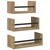 Set zidnih polica s policom 3 pcs Umjetnički hrast 40x16x14cm