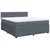 vidaXL Box spring postelja z vzmetnico temno siva 180x200 cm žamet