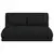 vidaXL Tlorisni stol Črna 110 x 82 x 55 cm blago