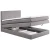 Xora POSTELJA BOXSPRING 140 cm x 200 cm , tekstil, leseni material siva