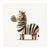 Slika vesela zebra za otroke - 40x40