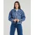 Guess OVERSIZE TRUCKER JACKET Modra