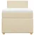 Vidaxl Box spring postelja z vzmetnico krem 100x200 cm blago