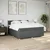 VIDAXL Box spring postelja z vzmetnico temno siva 200x200 cm blago