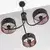 Jupiter 2106 - Luster na lancu ARTHUR 3xE27/15W/230V crna/narandžasta/dekor mermera