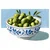 Slika zelene olive v skledi - 40x30