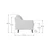Atelier del Sofa Fotelja Robin Loveseat, Oker