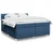 Vidaxl Box spring postelja z vzmetnico modra 200x200 cm blago