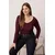 Trendyol Curve Ženska bluza Tbbaw26Af00034, Bordo