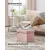 Songmics Shranjevalna klop 31x41x31 cm roza