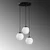 Opviq Luster Orbital-20-14046, 45x45x120cm, IP20, Belo-crni