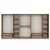 Hanah Home ormar sa reflektujućim staklom Nisa 20617, 360 cm, dore