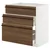 METOD / MAXIMERA Pod.element sudop. i 3front/2fioke, bela/Stensta tamnobraon jasenov furnir, 80x60 cm