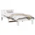 vidaXL postelja s headboard bela 100x200 cm trden borov les