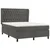 Vidaxl Box spring posteljni z vzmetnico temno siv 140x190 cm žamet